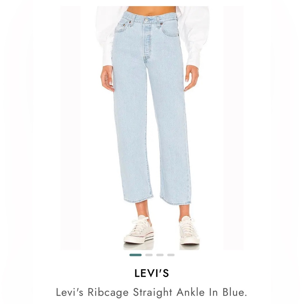 Levi Ribcage straight ankle blue denim